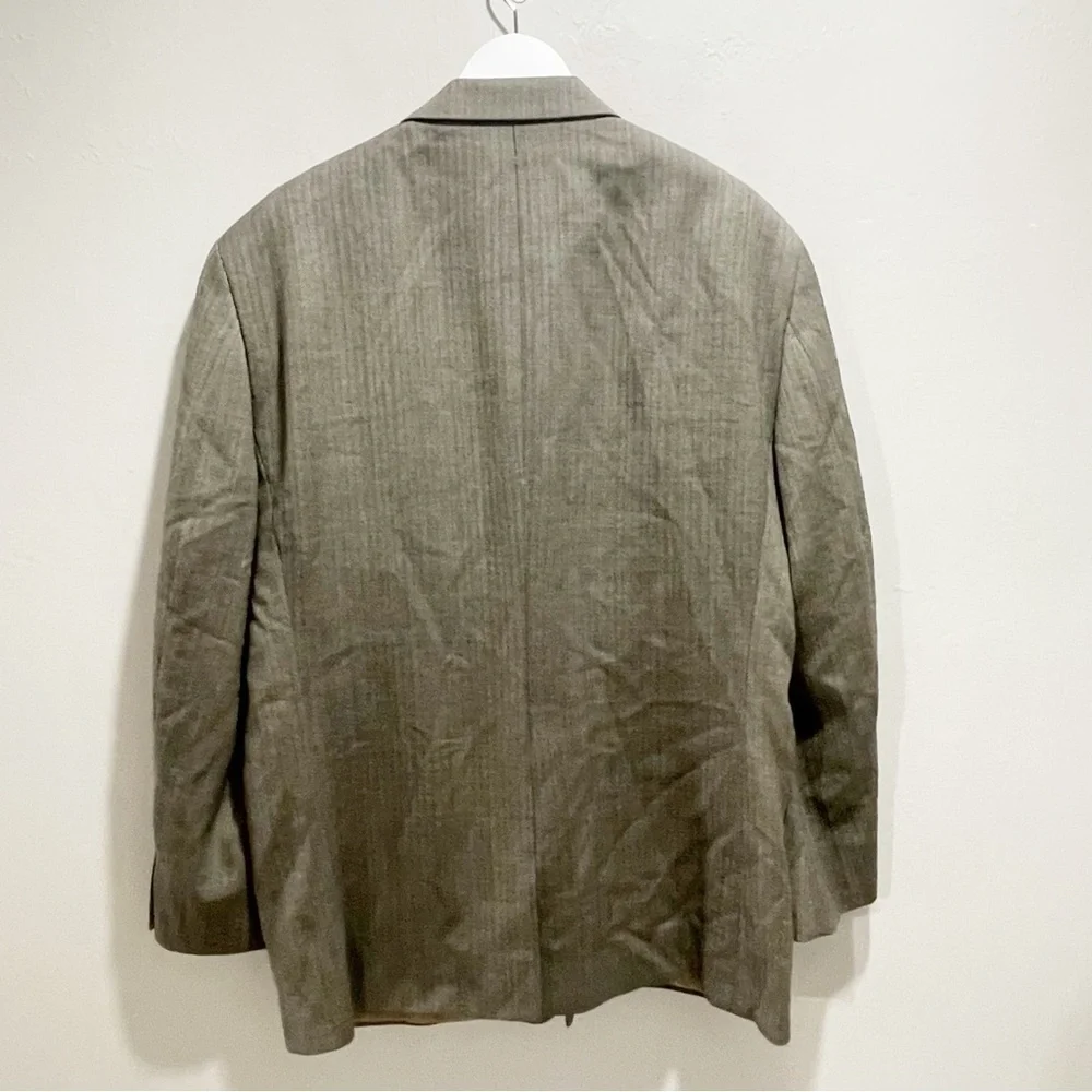 LAUREN RALPH LAUREN Men’s Brown Chevron Weave Wool Two Button Sport Coat Sz 46R